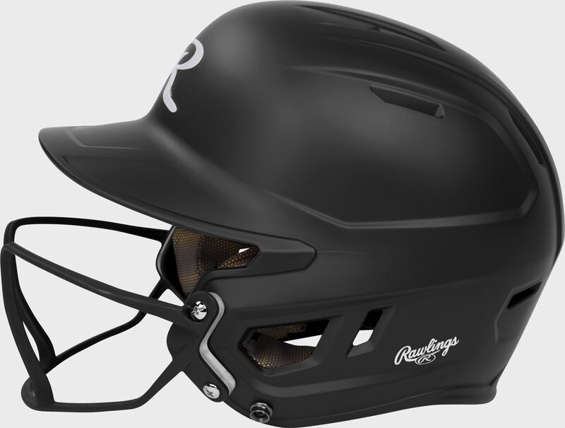 Rawlings Mach Hi-Viz Fastpitch Batting Helmet, Black, Junior loading=