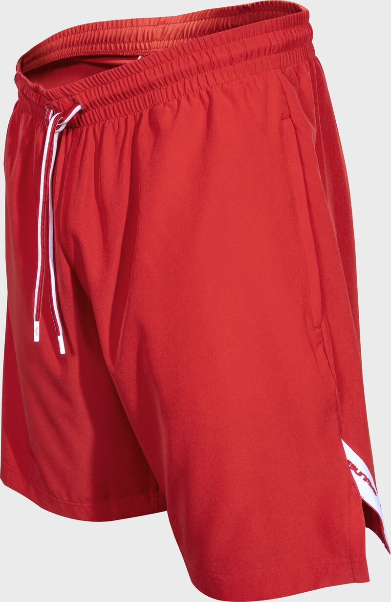 A pair of scarlet Rawlings ColorSync Athletic shorts - SKU: CSTS-S