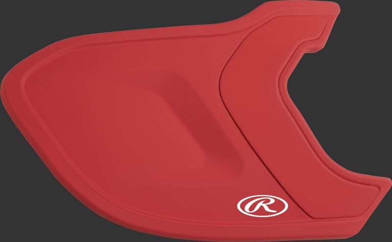A matte scarlet MEXT Mach EXT batting helmet extension