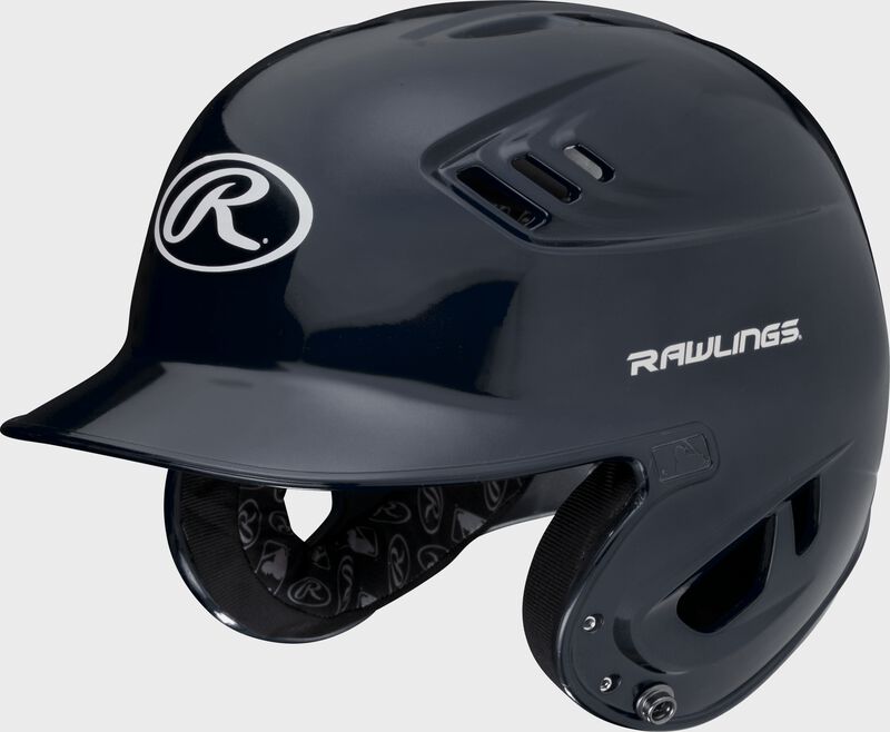 A metallic navy R16S Velo senior batting helmet with Cool-Flo vents