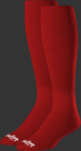 SOC-RED Red over the calf socks
