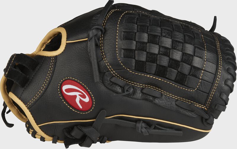 RSO125BCCF Shut Out 12.5-inch outfield/pitcher glove with a black thumb and black Basket web