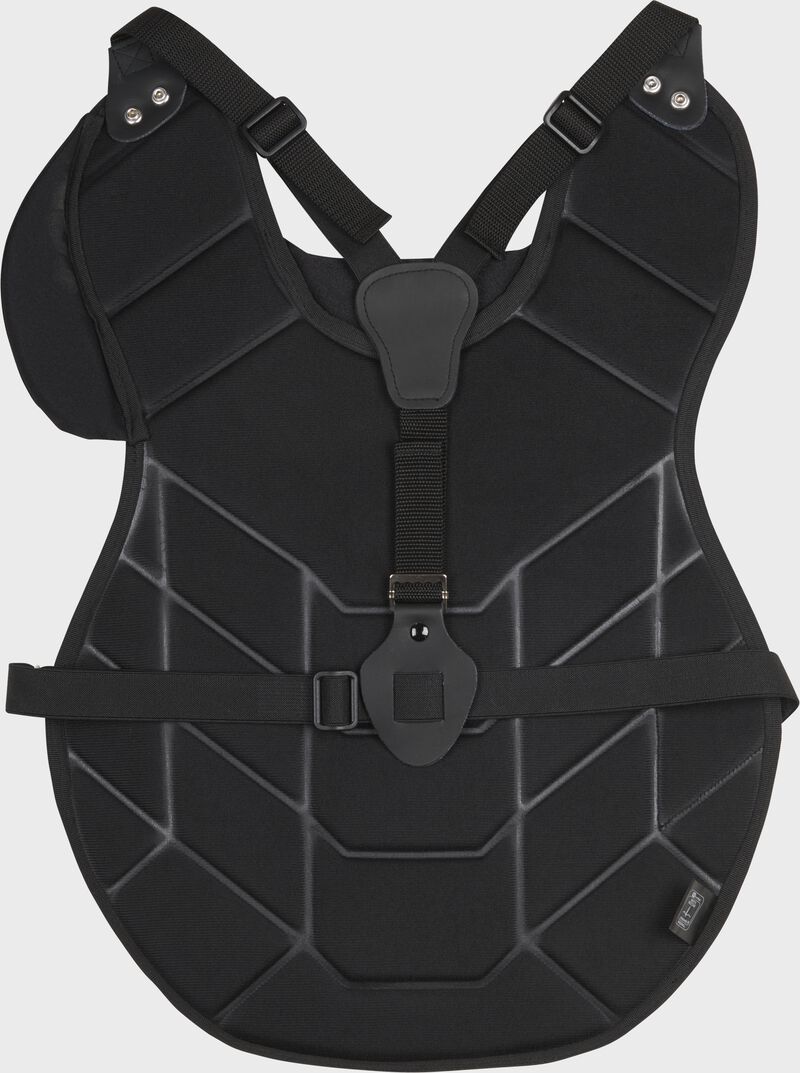 Back of a black youth Players Series chest protector