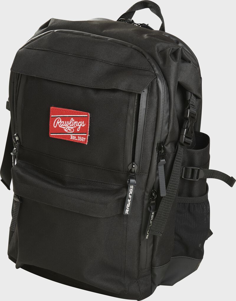Front angle of a Rawlings coach's backpack - SKU: CEOBP-B