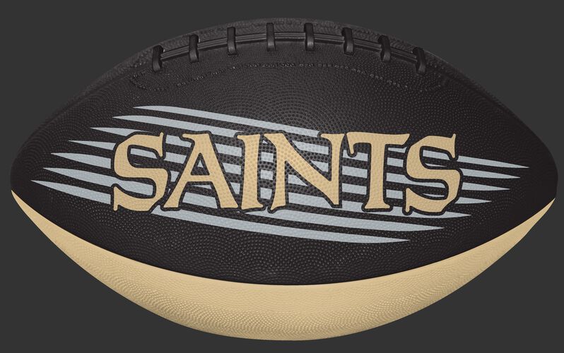 Black and Gold NFL New Orleans Saints Downfield Youth Football With Team Name SKU #07731077121