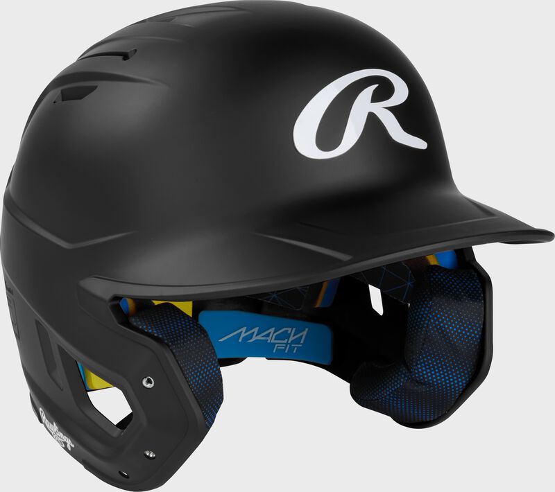Rawlings Mach Fit Baseball Batting Helmet, Black