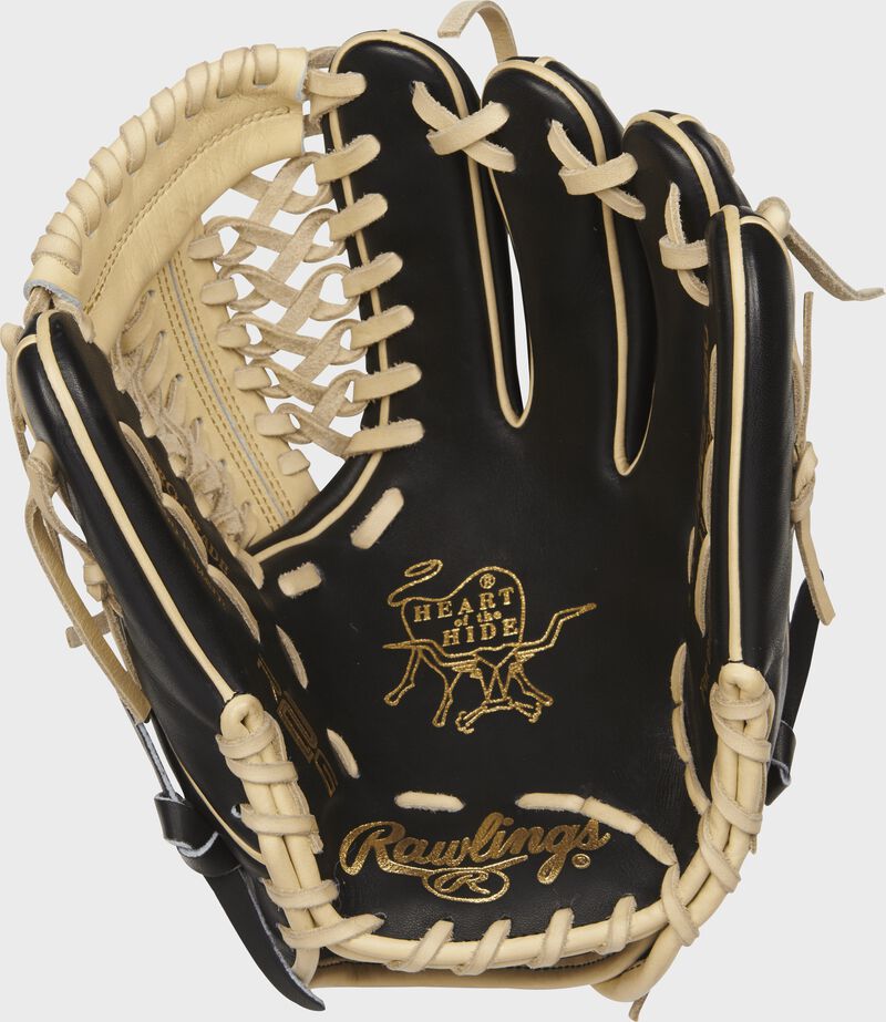 PROR205-4BC Heart of the Hide R2G 11.75-inch glove with a black palm and camel laces