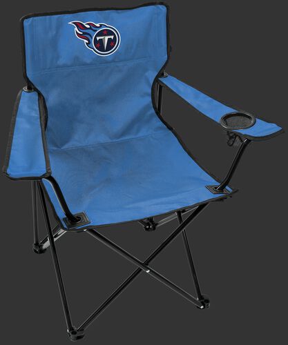 Front of Rawlings Baby Blue NFL Tennessee Titans Gameday Elite Quad Chair With Team Logo SKU #00551069111