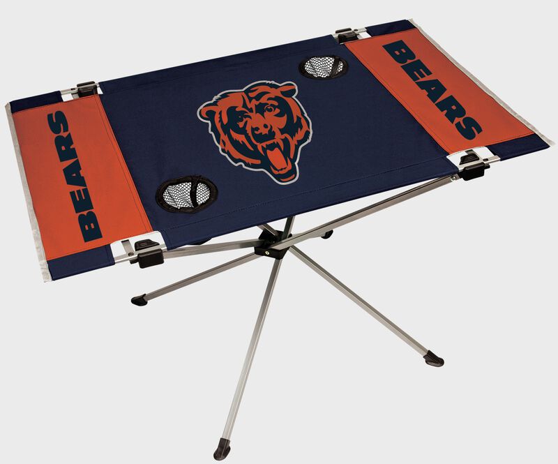 A Chicago Bears endzone table