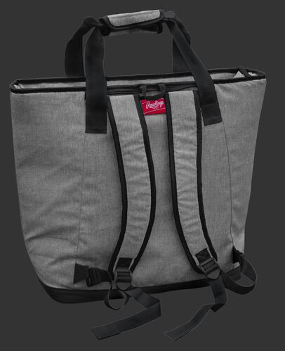 Back of a Las Vegas Raiders tote cooler with backpack straps - SKU: 10311072111
