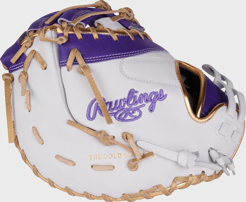 Liberty Advanced Color Series 13 in 1st Base Mitt, White/Purple, Left