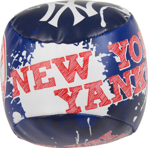 Top of Rawlings New York Yankees Quick Toss 4'' Softee Baseball With Team Name On Front In Team Colors SKU #01320030112