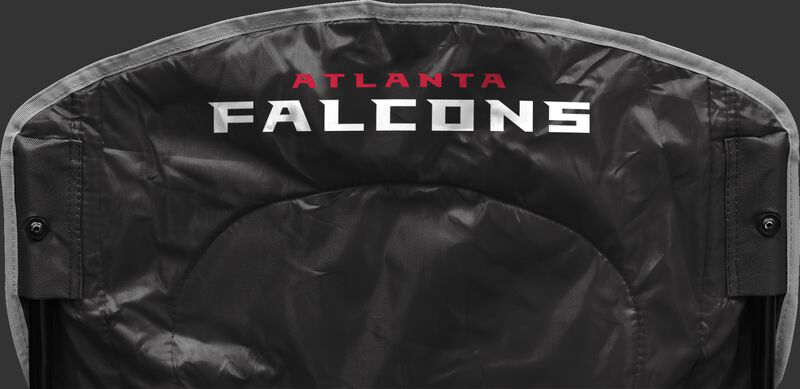 Back of Rawlings Black NFL Atlanta Falcons Cooler Chair With Team Name SKU #02771060111