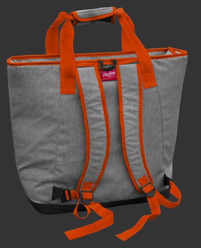 Back of an Oklahoma State Cowboys tote cooler with backpack straps - SKU: 10323044111