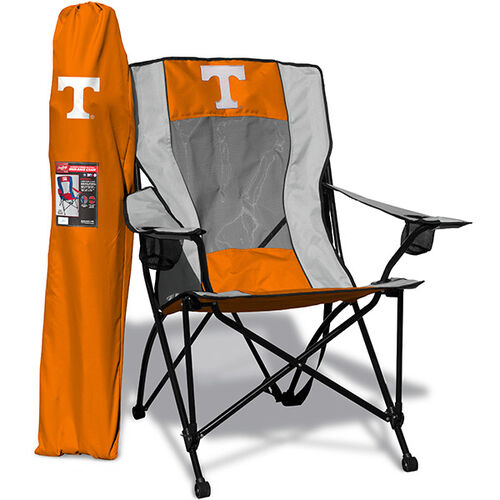 Front of Rawlings Orange and White NCAA Tennessee Volunteers High Back Chair With Team Logo SKU #09403101518