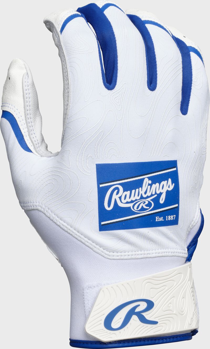 Back of a royal Clout batting glove loading=