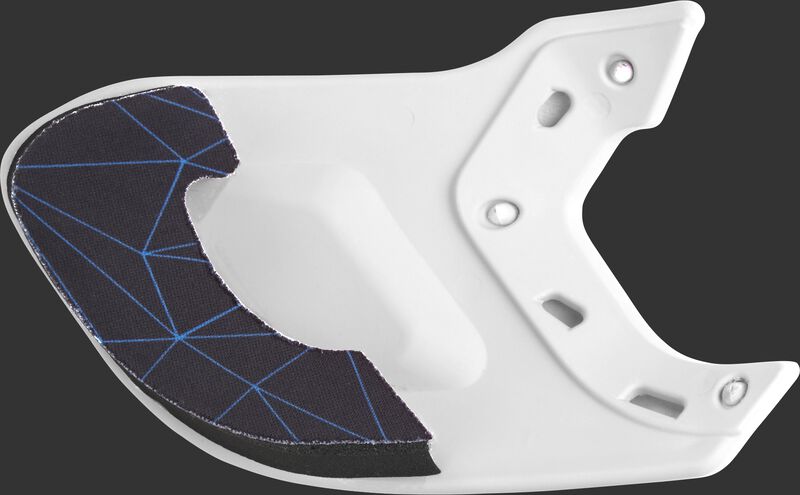 Padding on the inside of a white MEXTR Mach batting helmet extension