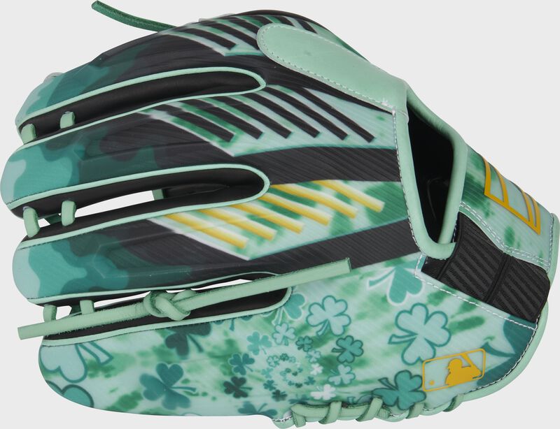 Back of a REV1X Pro Lucky glove with a clover sublimated design - SKU: REV204-2XL