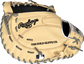 Back of a camel HOH R2G 12.5-Inch first base mitt with the MLB logo on the pinky - SKU: PRORFM18-10BC image number null