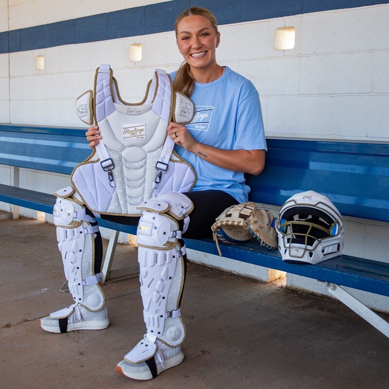 Rawlings Kinzie Hansen Catcher's Set, White, L