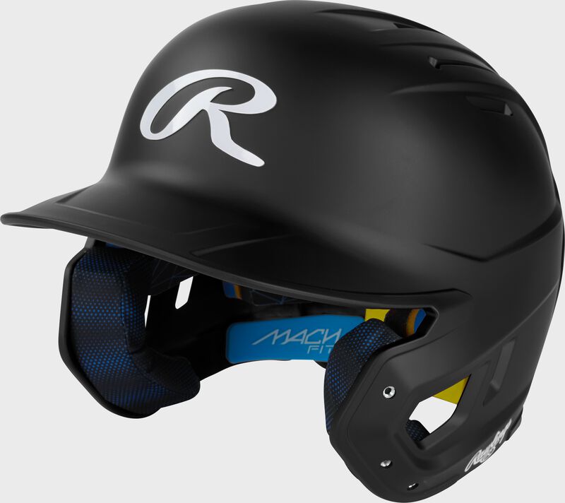 Rawlings Mach Fit Baseball Batting Helmet, Black