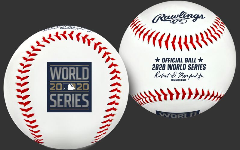 A 2020 World Series Replica baseball with the World Series logo stamp - SKU: 35010032276