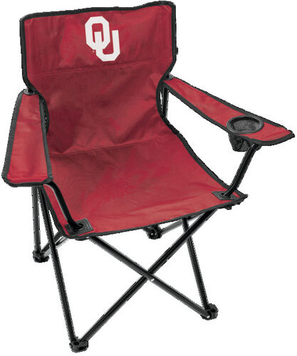 Front of Rawlings Crimson NCAA Oklahoma Sooners Gameday Elite Chair With Team Logo SKU # 00563045111