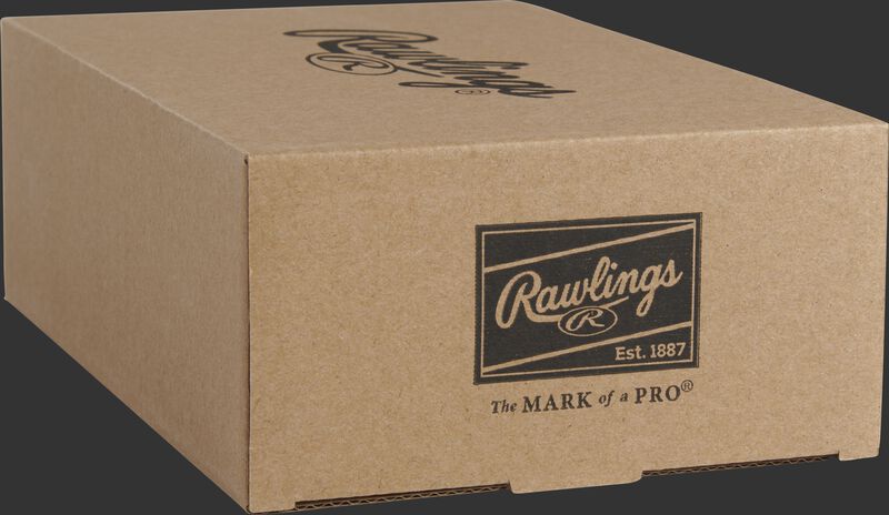 Rawlings patch on the end of a Playmaker baseballs box - SKU: PMBBPK6