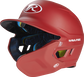 Front left-side view of Scarlet Rawlings Mach Carbon Batting Helmet - SKU: MAAR image number null