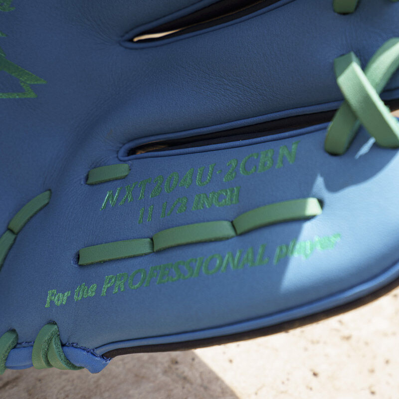 Picture of the pinky stamp on an exclusive Rawlings NXT Series 11.5" infield glove