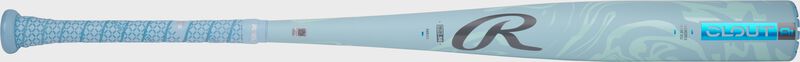 A blue Rawlings 2025 Clout AI -3 BBCOR bat