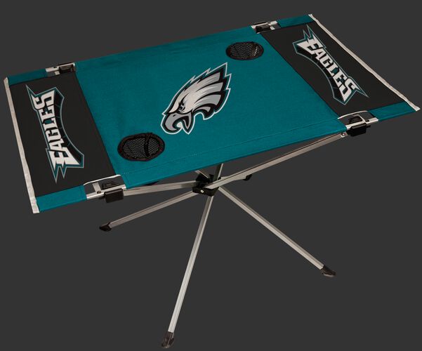 Rawlings Midnight Green NFL Philadelphia Eagles Endzone Table With Two Cup Holders, Team Logo, and Team Name SKU #03391080111