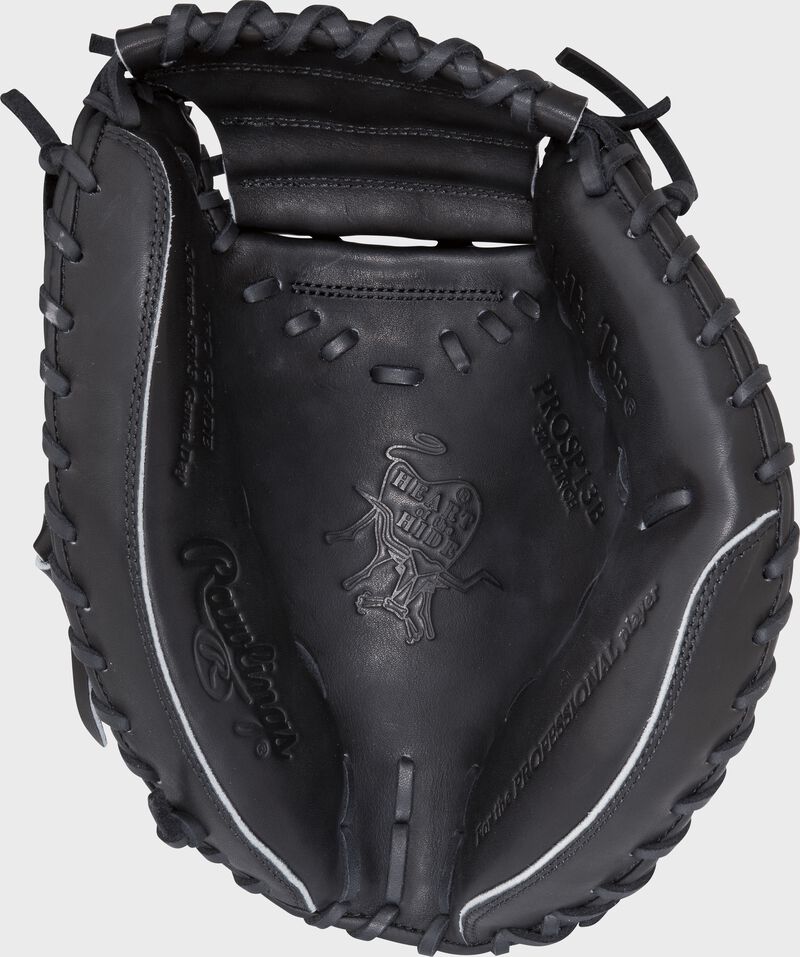 PROSP13B 32.5-inch Heart of the Hide catcher's mitt with a black palm and black laces