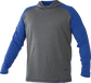 Front of Rawlings Royal/Gray Adult Hurler Lightweight Hoodie - SKU #HLWH-GR/R image number null