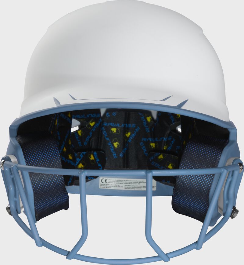 Front view of Rawlings Mach Ice Softball Batting Helmet - SKU: MSB13 loading=