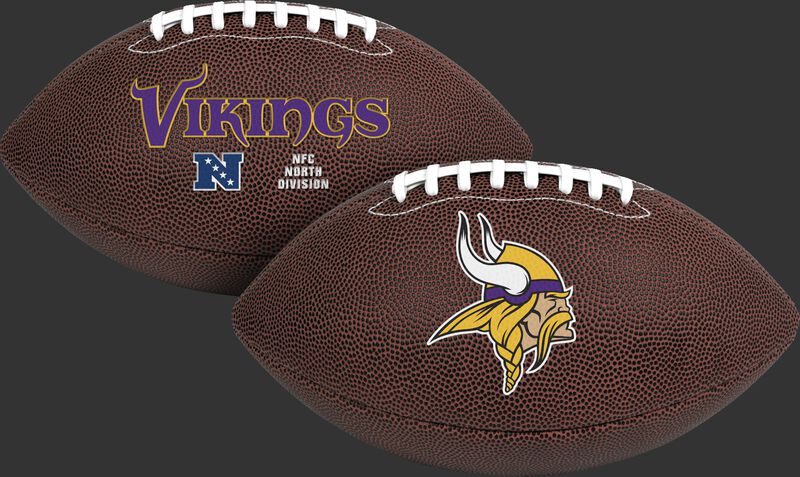 NFL Minnesota Vikings Air-It-Out youth football with team name and logo SKU #08041075121