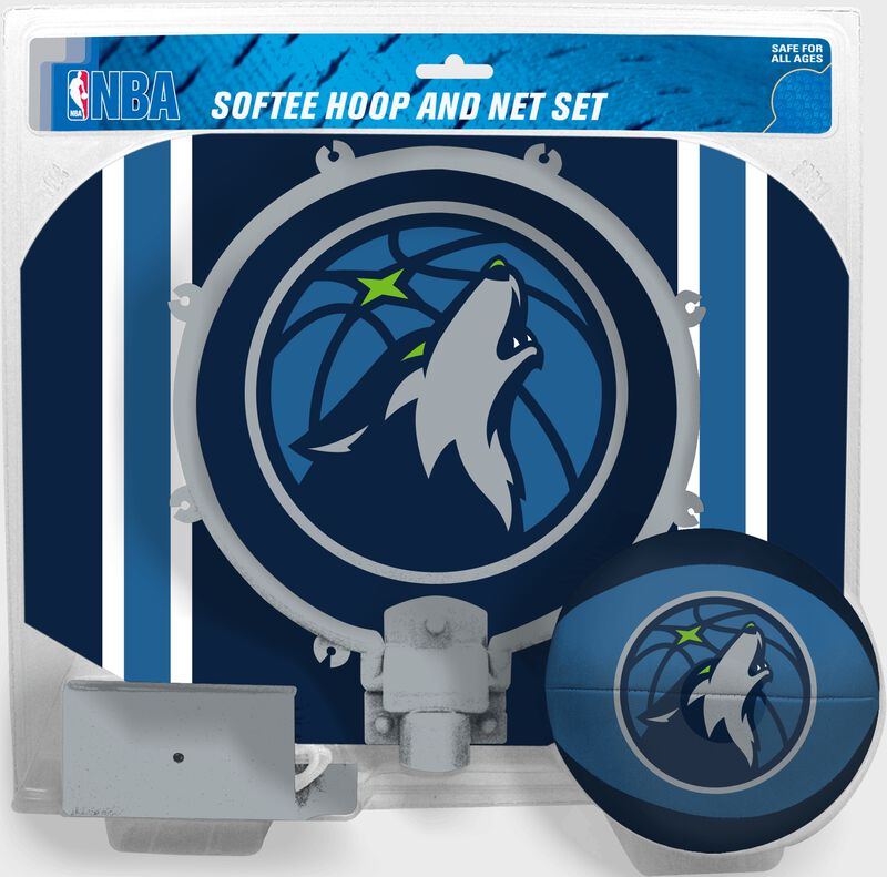 Rawlings Blue and Grey NBA Minnesota Timberwolves Softee Hoop Set With Team Logo SKU #03544214114