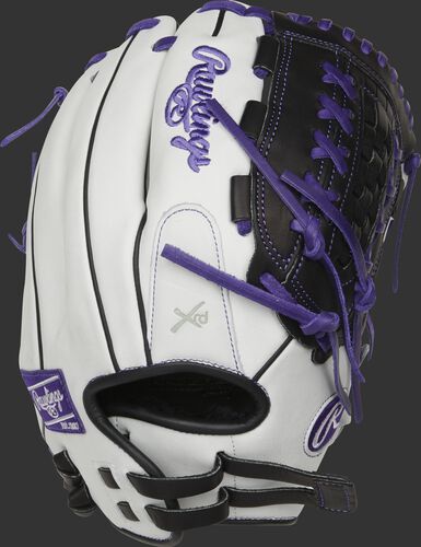 RLA125-18PU 12.5-inch Liberty Advanced outfield/pitcher's glove with a white back and adjustable pull strap design