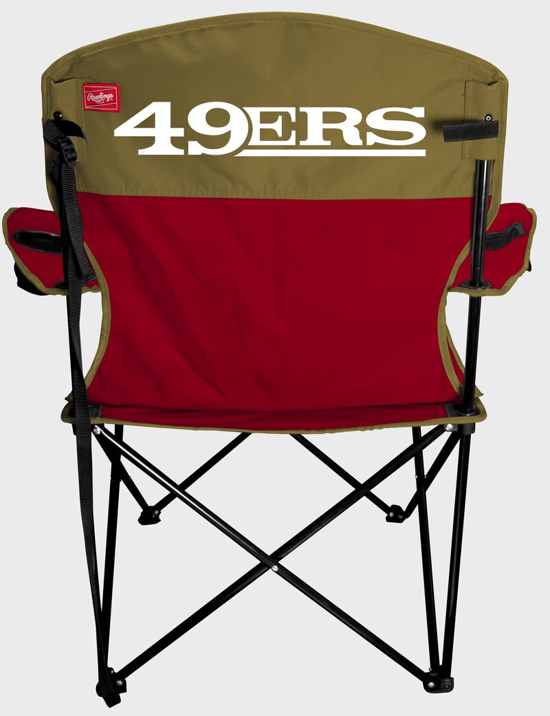 Back of a San Francisco 49ers lineman chair loading=