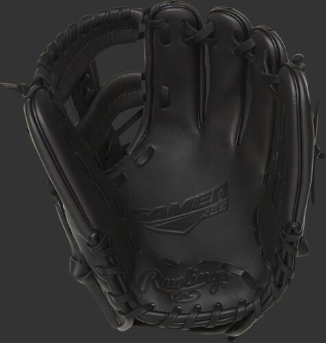 GXLE204W-19DS Rawlings Gamer XLE infield glove with a dark shadow palm, dark shadow web and black laces