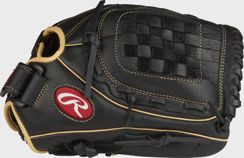 RSO120BCC Shut Out 12-inch outfield glove with a black thumb and black Basket web
