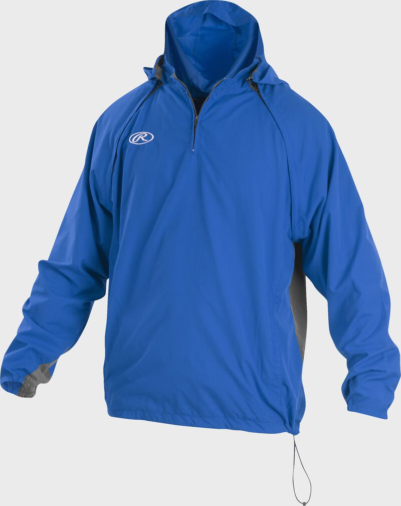 Front of Rawlings Royal Adult Long/Short Sleeve Jacket - SKU #TRITHR-DG-91
