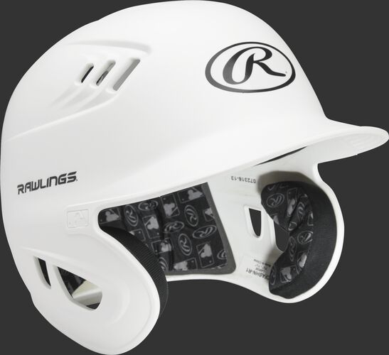 Coolflo High School/College Matte Batting Helmet White