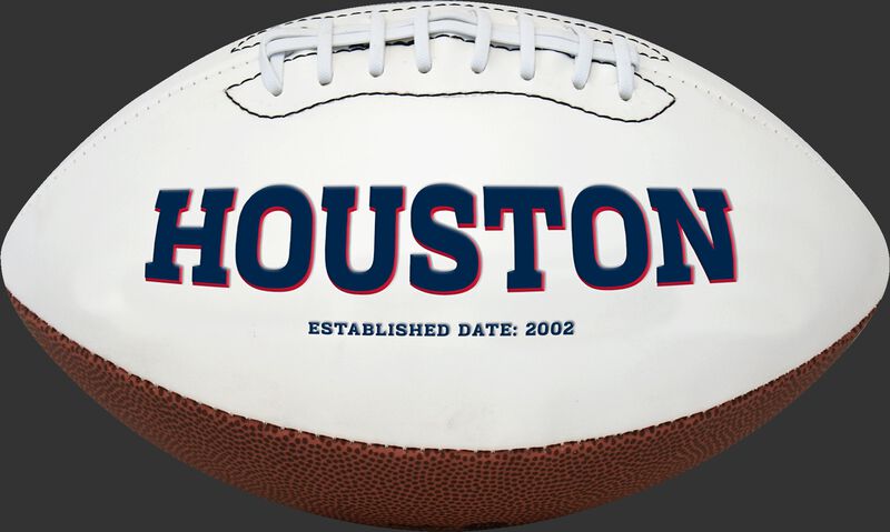 White NFL Houston Texans Football With Team Name SKU #06541093811