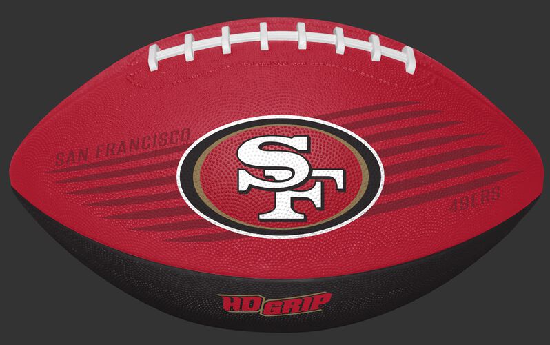Scarlet and Black NFL San Francisco 49ers Downfield Youth Football With Team Logo SKU #07731084121