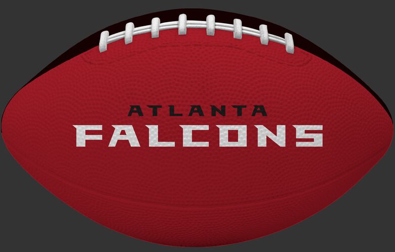 Red side of a Atlanta Falcons rubber Gridiron football with team name SKU #09501060121