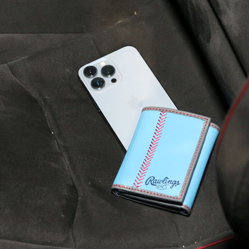 Rawlings "Pop" Baseball Stitch Tri-Fold Leather Wallet