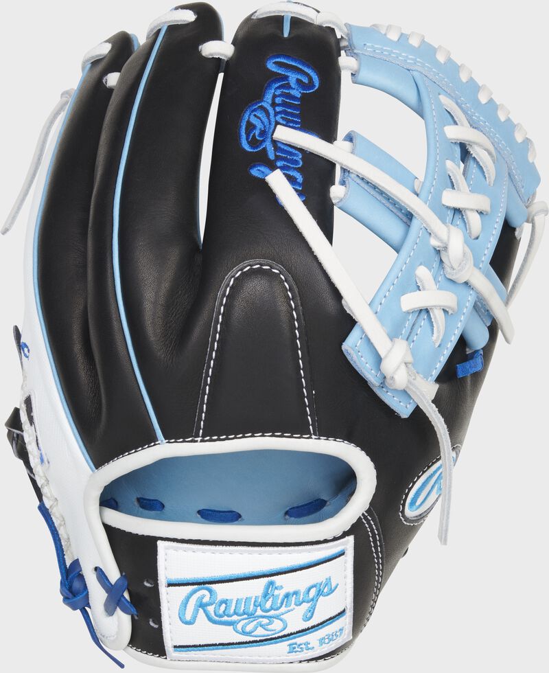 Back of a black HOH ColorSync 6.0 infield glove with a white Rawlings patch - SKU: PRO205-32CB