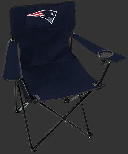 Front of Rawlings Navy Blue NFL New England Patriots Gameday Elite Chair With Team Logo SKU #00551076111