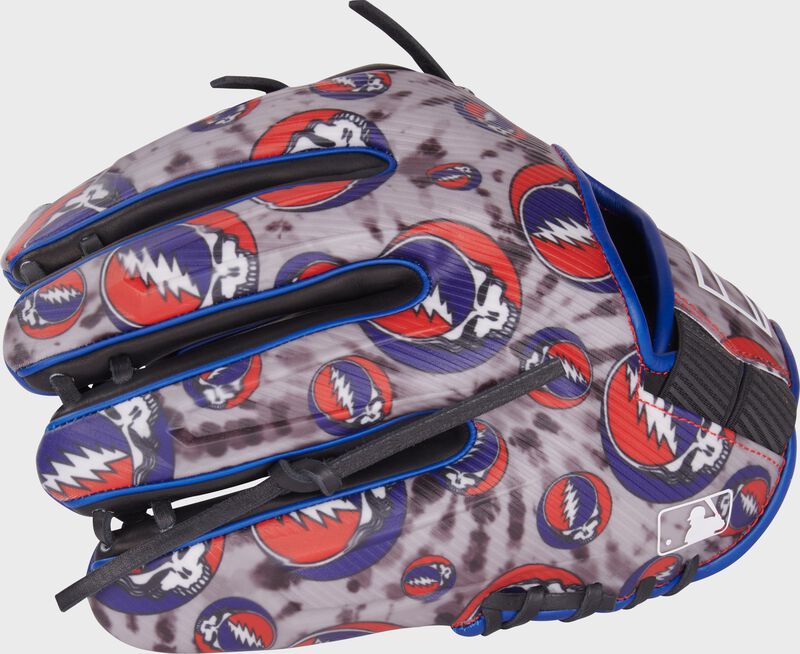 Grateful Dead design back of a REV1X 11.75" baseball glove